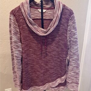 Christopher & Banks Maroon Cowl Neck Sweater